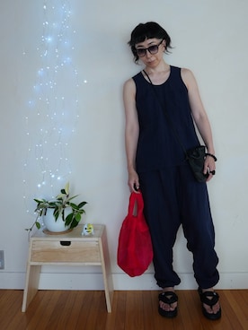 「SHAKA（シャカ）のアイテム」を使った、アチコント achicontoさん（メンズ・162cm）の夏コーディネート