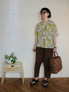「SHAKA（シャカ）のアイテム」を使った、アチコント achicontoさん（メンズ・162cm）の夏コーディネート