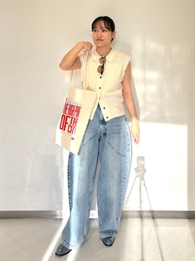 「KBF（ケイビーエフ）のアイテム（シューズ）」を使った、ゆみこさん（レディース・152cm）の春コーディネート
