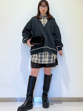 ゆみこさん（レディース・152cm）の冬コーディネート