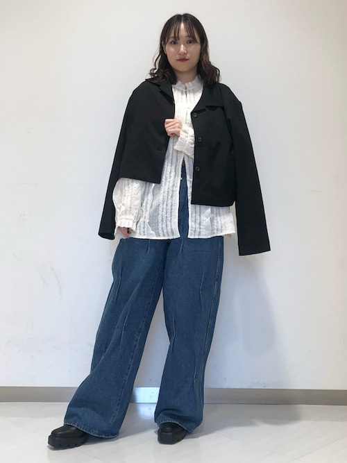 タックWIDEデニム（デニムパンツ）｜KBF（ケイビーエフ）の