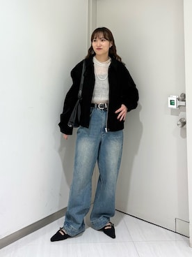 「KBF（ケイビーエフ）のアイテム（ジャケット/アウター）」を使った、ゆみこさん（レディース・152cm）の秋コーディネート