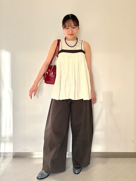 「アイテム（その他トップス）」を使った、ゆみこさん（レディース・152cm）の春コーディネート