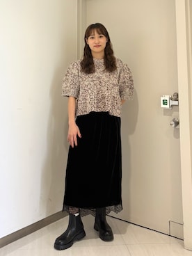 「LAATO（ラート）のアイテム」を使った、ゆみこさん（レディース・152cm）の秋コーディネート