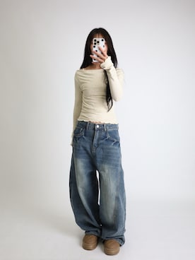 「アイテム（ブーツ）」を使った、dalbyeol00さん（レディース・160cm）の秋コーディネート