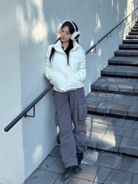 「アイテム（イヤーマフ）」を使った、dalbyeol00さん（レディース・160cm）の冬コーディネート