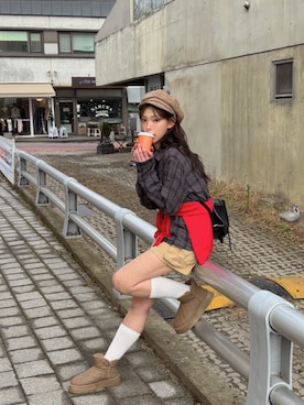 「アイテム（キャスケット）」を使った、dalbyeol00さん（レディース・160cm）の冬コーディネート