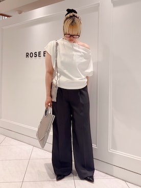 「ROSE BUD（ローズバッド）のアイテム」を使った、𝗙𝘂𝗸𝗮さん（レディース・158cm）の夏コーディネート