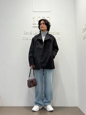 「アイテム（ピーコート）」を使った、kenさん（メンズ・177cm）の秋コーディネート