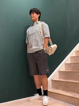 「LACOSTE（ラコステ）のアイテム」を使った、kenさん（メンズ・177cm）の夏コーディネート