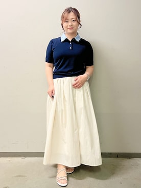 「アイテム（シューズ）」を使った、なかさん（レディース・155cm）の春コーディネート