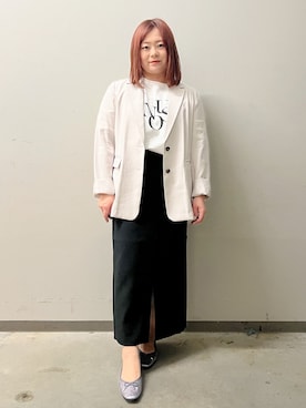 「アイテム（シューズ）」を使った、なかさん（レディース・155cm）の春コーディネート
