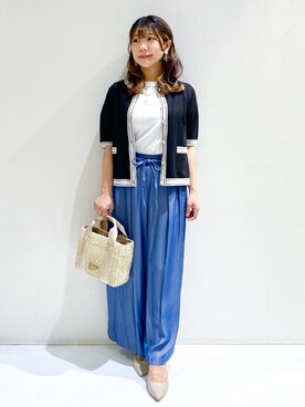「アイテム（ショルダーバッグ、ゴールド系）」を使った、ちぃさん（レディース・147cm）の春コーディネート