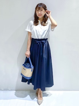 「オフィスカジュアル」｜「アイテム（ワンピース）」を使った、ちぃさん（レディース・147cm）の夏コーディネート