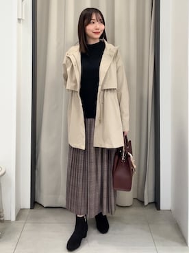 「アイテム（チャーム）」を使った、Naoさん（レディース・156cm）の秋コーディネート