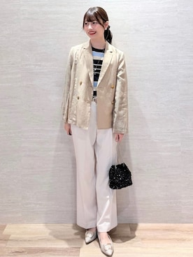 「index（インデックス）のアイテム（テーラードジャケット）」を使った、Hinaさん（レディース・160cm）の春コーディネート