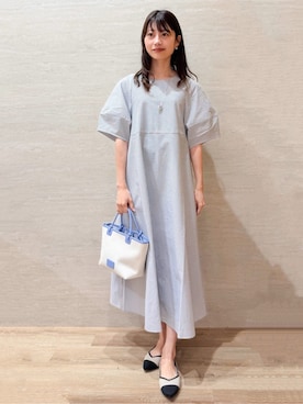 「OPAQUE.CLIP（オペークドットクリップ）のアイテム」を使った、Hinaさん（レディース・160cm）の夏コーディネート