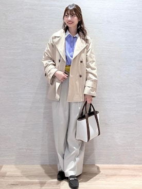 「OPAQUE.CLIP（オペークドットクリップ）のアイテム（パンツ）」を使った、Hinaさん（レディース・160cm）の春コーディネート