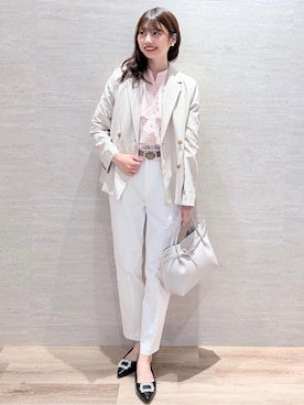「index（インデックス）のアイテム（テーラードジャケット）」を使った、Hinaさん（レディース・160cm）の春コーディネート