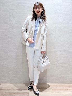 「index（インデックス）のアイテム（テーラードジャケット）」を使った、Hinaさん（レディース・160cm）の春コーディネート