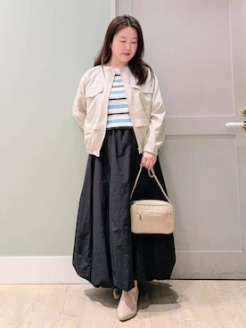 「grove（グローブ）のアイテム」を使った、チグ♪さん（レディース・151cm）の春コーディネート