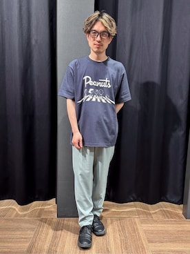 「PEANUTS（ピーナッツ）のアイテム」を使った、tomoyaさん（メンズ・165cm）の春コーディネート