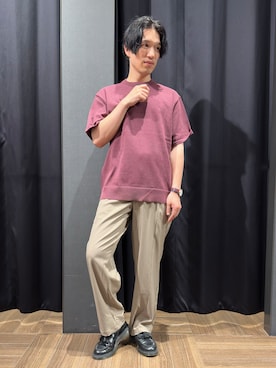 「THE SHOP TK （ザ ショップ ティーケー ）のアイテム（ニット/セーター）」を使った、tomoyaさん（メンズ・165cm）の秋コーディネート
