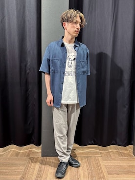 「PEANUTS（ピーナッツ）のアイテム」を使った、tomoyaさん（メンズ・165cm）の春コーディネート