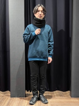 「アイテム（ネックウォーマー/スヌード）」を使った、tomoyaさん（メンズ・165cm）の冬コーディネート
