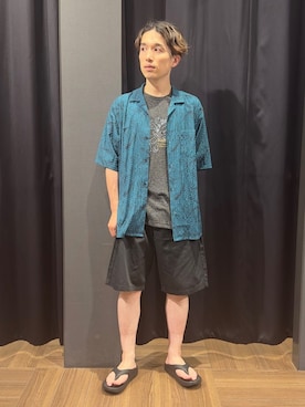 「Lee（リー）のアイテム（その他パンツ）」を使った、tomoyaさん（メンズ・165cm）の夏コーディネート