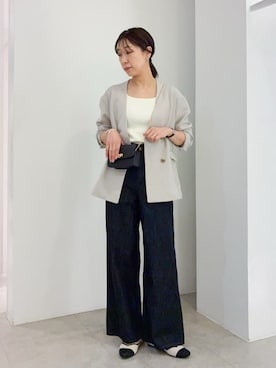 「grove（グローブ）のアイテム（パンツ）」を使った、kanakoさん（レディース・163cm）の春コーディネート