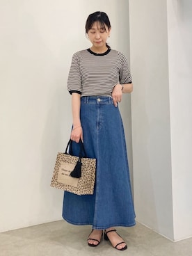「SOMETHING（サムシング）のアイテム」を使った、kanakoさん（レディース・163cm）の夏コーディネート