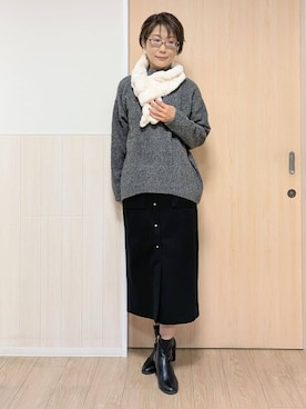 「DRESKIP（ドレスキップ）のアイテム」を使った、YuAさん（レディース・162cm）の秋コーディネート
