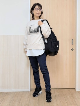 「off the wall（オフザウォール）のアイテム」を使った、YuAさん（レディース・162cm）の冬コーディネート