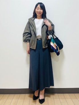 「Reflect（リフレクト）のアイテム（パンツ）」を使った、Riiさん（レディース・170cm）の秋コーディネート