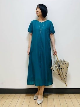「アイテム（長傘）」を使った、Riiさん（レディース・170cm）の夏コーディネート