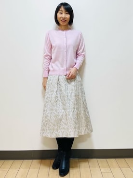 「アイテム（アンサンブル）」を使った、Riiさん（レディース・170cm）の冬コーディネート