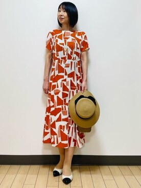 「Reflect（リフレクト）のアイテム（帽子）」を使った、Riiさん（レディース・170cm）の春コーディネート