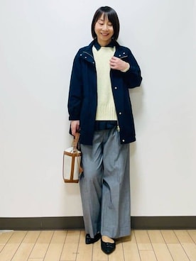 「Reflect（リフレクト）のアイテム（パンツ）」を使った、Riiさん（レディース・170cm）の冬コーディネート