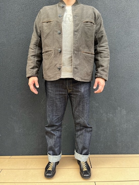 「RRL(ダブル アール エル)のアイテム」を使った、Jackyさん(メンズ・179cm)の春コーディネート