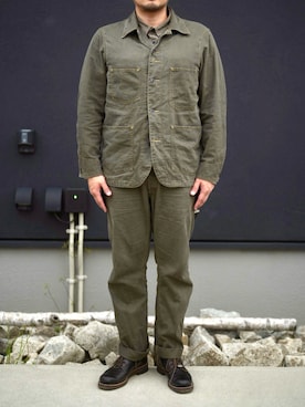 「RRL(ダブル アール エル)のアイテム」を使った、Jackyさん(メンズ・179cm)の春コーディネート