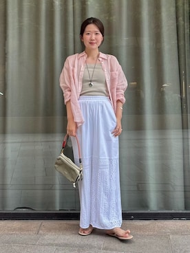 「IENA（イエナ）のアイテム（バッグ）」を使った、yuyukaさん（レディース・161cm）の夏コーディネート