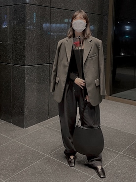 「trousers」｜W.さん（レディース・164cm）の冬コーディネート