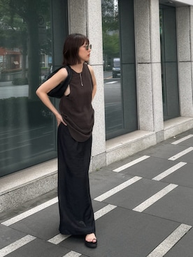 「アイテム（スカート）」を使った、W.さん（レディース・164cm）の夏コーディネート
