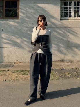 「JIL SANDER（ジルサンダー）のアイテム」を使った、W.さん（レディース・164cm）の春コーディネート