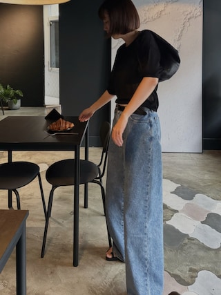 anuke（アンヌーク）の「Highwaist Baggy Denim（デニムパンツ）」 - WEAR