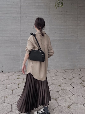 「A.P.C.（アーペーセー）のSAC DEMI-LUNE（ショルダーバッグ）」を使った、W.さん（レディース・164cm）の秋コーディネート