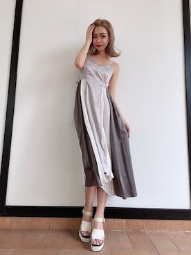 「ENVYM（アンビー）のアイテム（ワンピース/ドレス）」を使った、envym_sakuraさん（レディース・163cm）の夏コーディネート