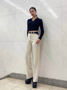 「アイテム（その他トップス）」を使った、envym_sakuraさん（レディース・163cm）の秋コーディネート