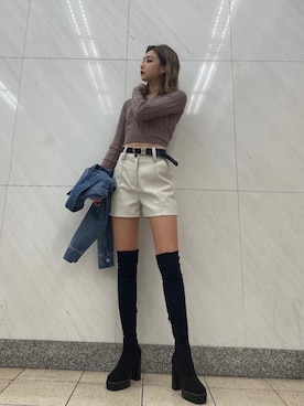 「アイテム（その他トップス）」を使った、envym_sakuraさん（レディース・163cm）の秋コーディネート